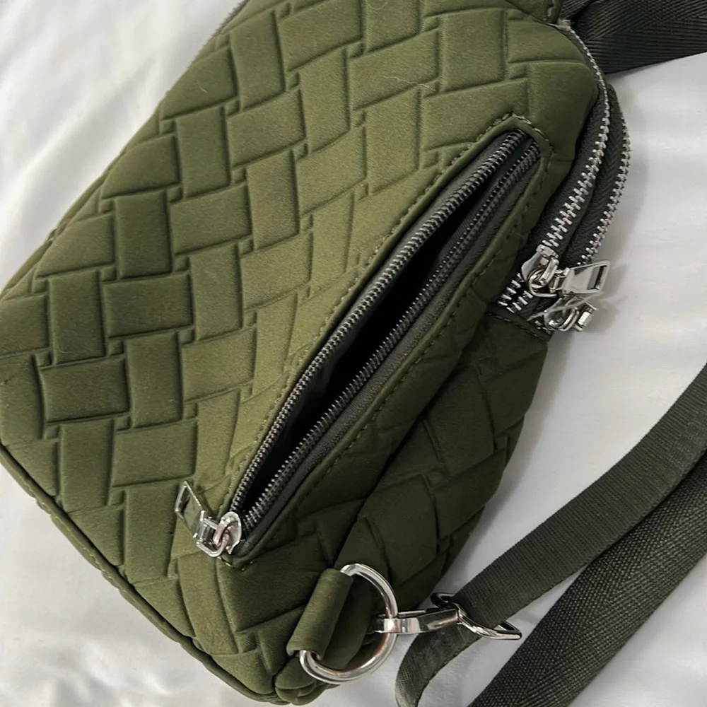Destination Army Green Quilted Mini Backpack